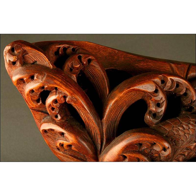 Chinese Bamboo Carving Handle :ruyi Beast -  Canada