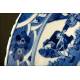 Magnificent Chinese Blue and White Glazed Porcelain Dish. S. XIX, Qing Dynasty. Original