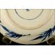 Magnificent Chinese Blue and White Glazed Porcelain Dish. S. XIX, Qing Dynasty. Original