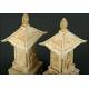 Precious Pair of Chinese Ivory Pagodas, XIX Century.