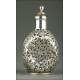 S. XIX. Chinese Bottle Covered in Blown Glass Silver. Contrasted in the Base.