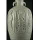 S. XIX. Chinese Bottle Covered in Silver Blown Glass. Contrasted in the Base.