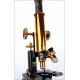 Beautiful Antique Johnson & Sons Microscope. England, Circa 1900