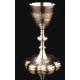 Magnificent Antique Solid Silver Contrasted Chalice. France, XIX Century