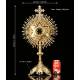 Precious and Antique French Solid Silver Monstrance, XIX Century.