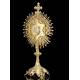 Precious and Antique French Solid Silver Monstrance, XIX Century.