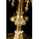 Precious and Antique French Solid Silver Monstrance, XIX Century.