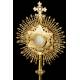 Precious and Antique French Solid Silver Monstrance, XIX Century.