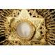 Precious and Antique French Solid Silver Monstrance, XIX Century.