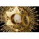 Precious and Antique French Solid Silver Monstrance, XIX Century.