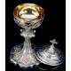 Spectacular Solid Silver Ciborium made by Favier. France, XIX Century