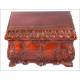 Beautiful Modernist Hand Carved Wood Chest-Peana. First third of the XX Century