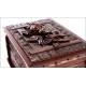 Antique Hand Carved Wooden Cigar Humidor. France, XIX Century