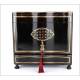 Impressive Liquor Cabinet with Humidor with Original Glassware. France, XIX Century