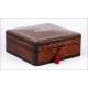 Precious Root Wood Box with Boulle Marquetry. France, XIX Century