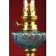 Beautiful Oil Lamp in Bronze and Porcelain. S. XIX