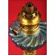 Beautiful Oil Lamp in Bronze and Porcelain. S. XIX