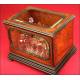 Beautiful French Glass Liquor Cabinet with Wooden Box. XIX CENTURY