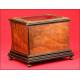 Beautiful French Glass Liquor Cabinet with Wooden Box. XIX CENTURY