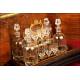 Beautiful French Glass Liquor Cabinet with Wooden Box. XIX CENTURY