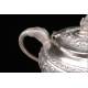 Antique Solid Silver Coffee Pot, Hand Decorated and Contrasted. Early 20th Century