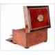 Antique Cigar Humidor with Marquetry Decoration. France, Circa 1870