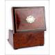 Antique Cigar Humidor with Marquetry Decoration. France, Circa 1870