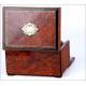 Antique Cigar Humidor with Marquetry Decoration. France, Circa 1870