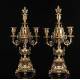 Elegant Pair of Antique Bronze Candlesticks. France, XIX Century