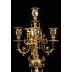 Elegant Pair of Antique Bronze Candlesticks. France, XIX Century