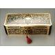 Stunning Antique Glove Box with Boulle Marquetry. France, 19th Century