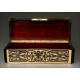 Stunning Antique Glove Box with Boulle Marquetry. France, 19th Century