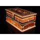 Beautiful Antique Jewelry Box in Modernist Style and Marquetry. France, Circa 1900