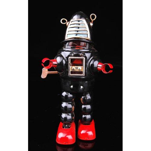 Charming Vintage Working Tinplate Robot.