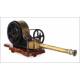 Rare Mechanical Fireplace Blower. Antique and Large Size. 19th Century.