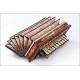 Delicate Antique Accordion in Good Condition and Working. Year 1830