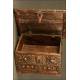 Solid Wood Studded Cash Chest. XIX Century.