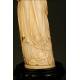 Chinese Ivory Figure. 1920. Hand Carved. Wooden Stand with Certificate.