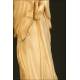 Chinese Ivory Figure. 1920. Hand Carved. Wooden Stand with Certificate.