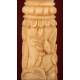 Chinese Stick and Ball Game in Ivory. XIX Century. Hand Carved.