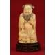 Delicate Chinese Ivory Figure of the God Zhongli Quan. Circa 1920's