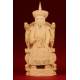 Chinese Emperor in Ivory. Profusely Hand Carved. XIX Century.