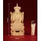 Chinese Emperor in Ivory. Profusely Hand Carved. XIX Century.