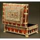 Ivory and Tortoise Shell Box, Probably a Jewelry Box, ca. 50's 20th Century.