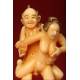 Antique Japanese Erotic Netsuke, Hand Carved Ivory. Signed