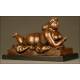 Bronze sculpture 'Woman Smoking', by Botero. Signed.