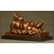 Bronze sculpture 'Woman Smoking', by Botero. Signed.