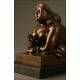 Bronze sculpture 'Woman Smoking', by Botero. Signed.