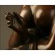 Bronze sculpture 'Woman Smoking', by Botero. Signed.