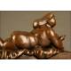 Bronze sculpture 'Woman Smoking', by Botero. Signed.